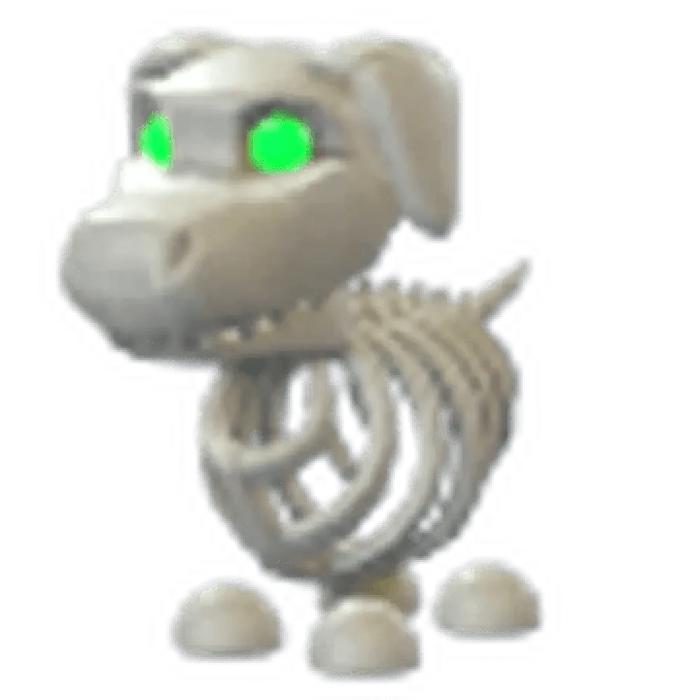 Halloween White Skeleton Dog - Adopt Me