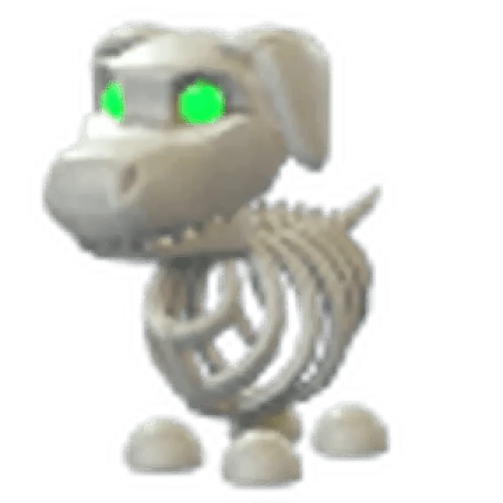 Halloween White Skeleton Dog - Adopt Me