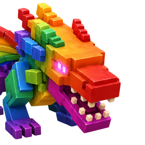 Mega Rainbow Black Dragon